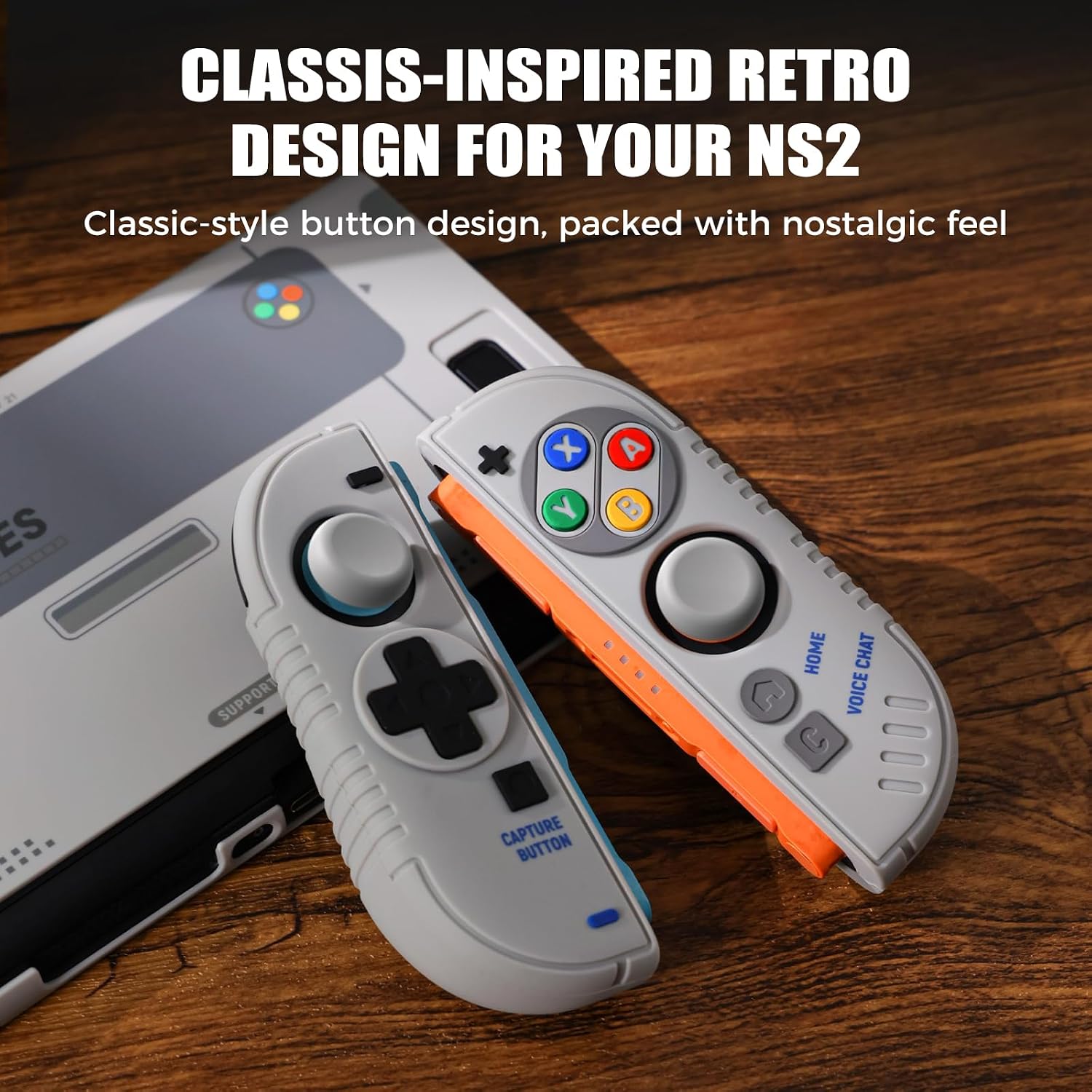 Gaming Console Buttons - IINE Retro SFC Themed Full Body