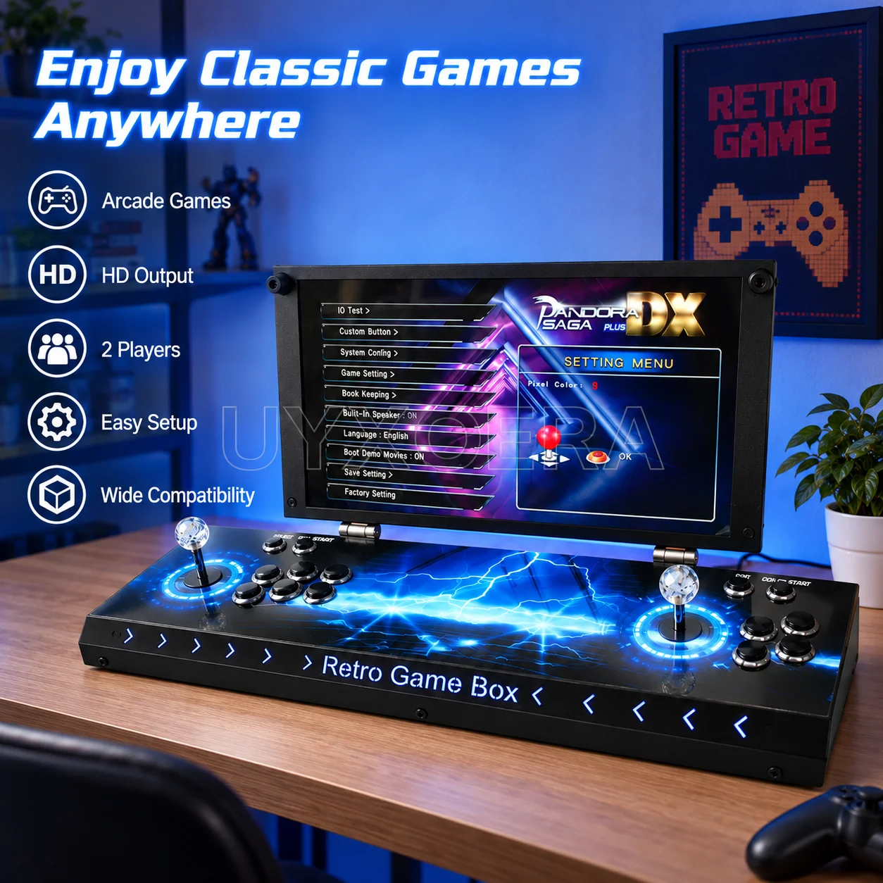17.5 Inch Retro Arcade Gaming  - Gaming Console Display Case ulasan dan harga