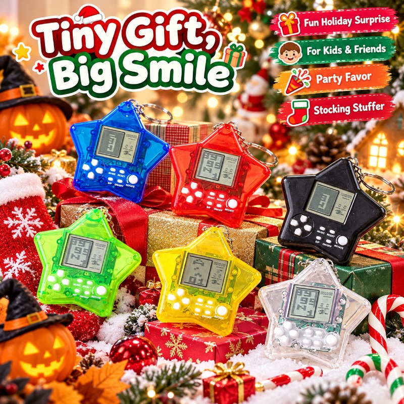 Classic Retro Tetris Gaming Ma - Gaming Console Keychain ulasan dan harga