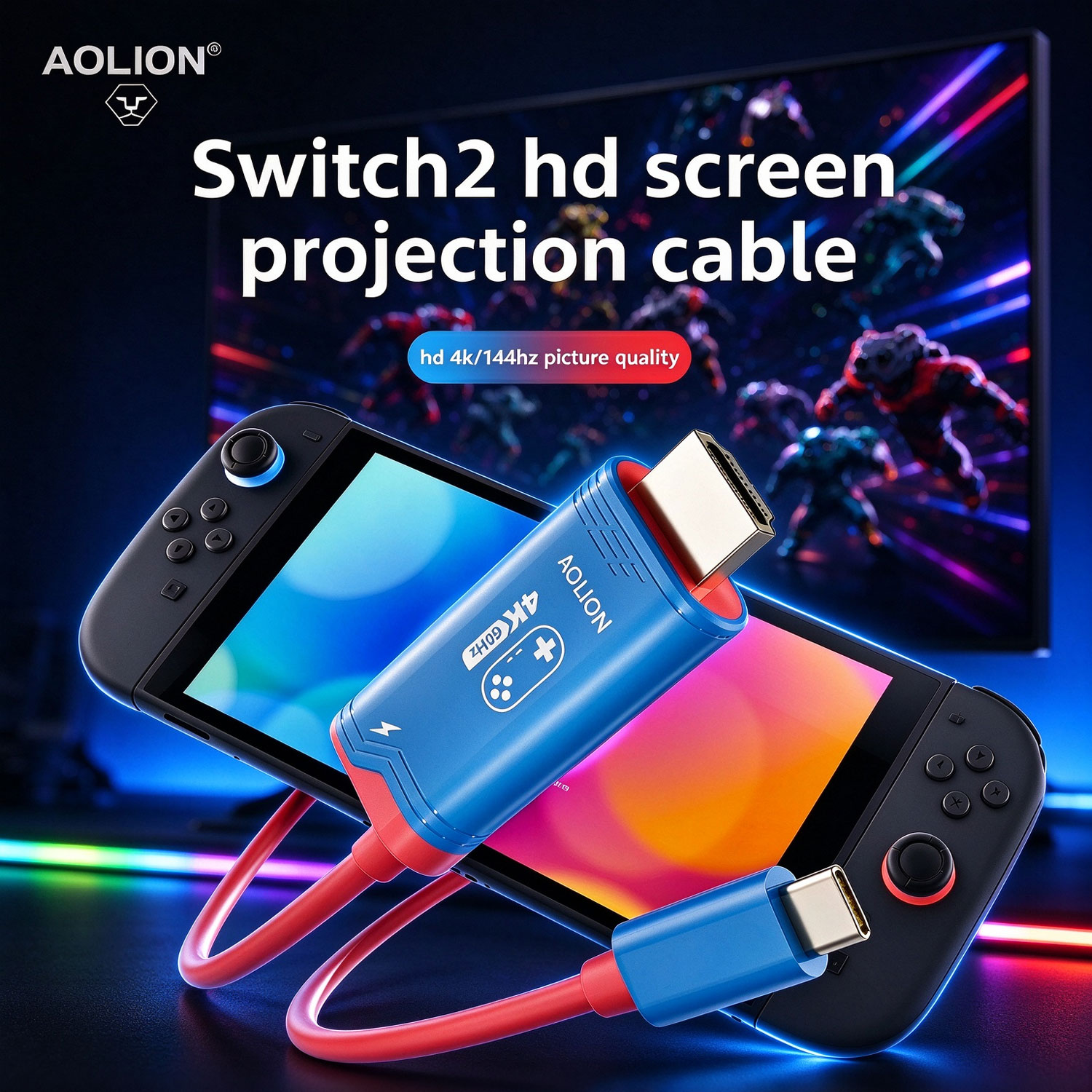 AOLION HDMI Screen Mirroring C - Gaming Console Buttons ulasan dan harga
